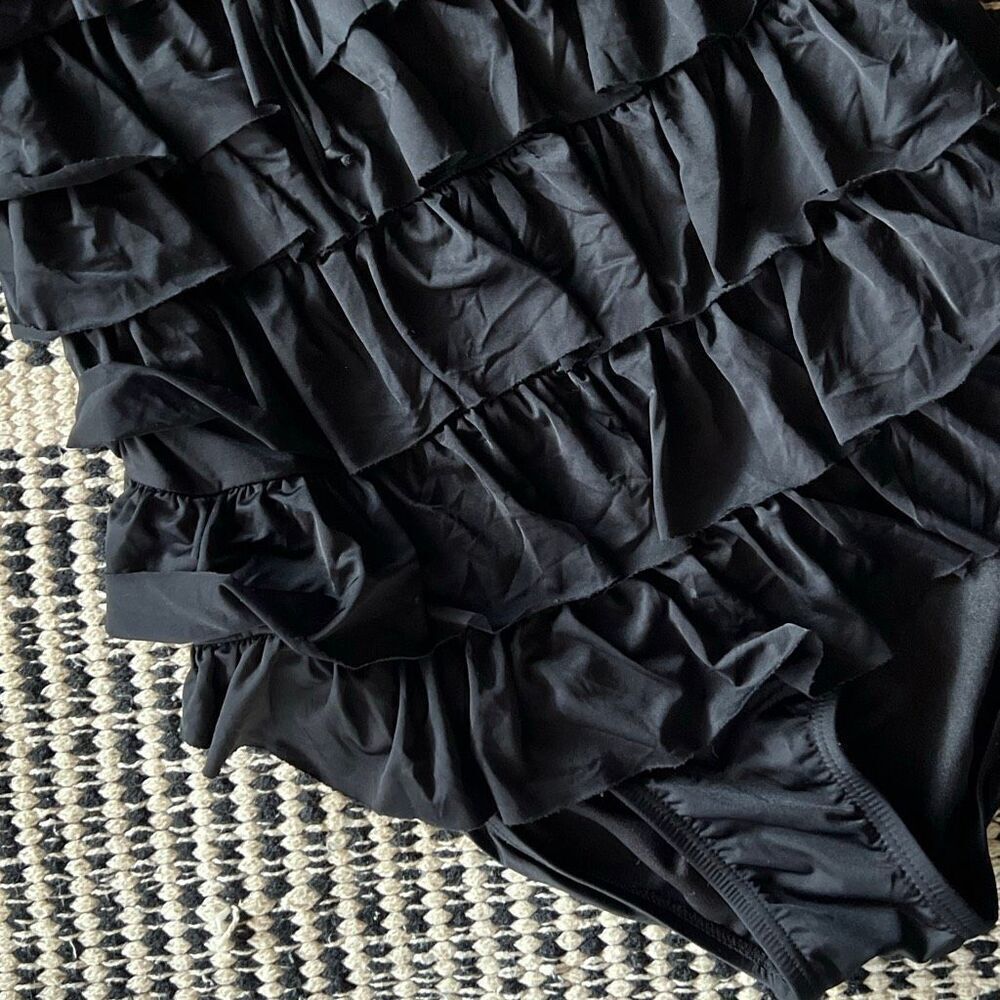 Xhilaration Size Small Black Strapless one piece swim suit - Picture 4 of 5